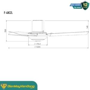 Quạt Trần Panasonic 3 Cánh F 48czl