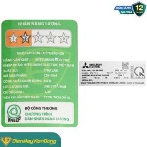 Quạt Trần Mitsubishi 4 Cánh C56 Rw4 Sf Xám đậm