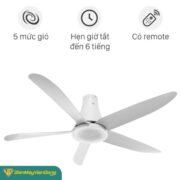 Quạt Trần Mitsubishi 5 Cánh C56 ( Ra5 ) Rw5 Sf Xám Nhạt Có điều Khiển