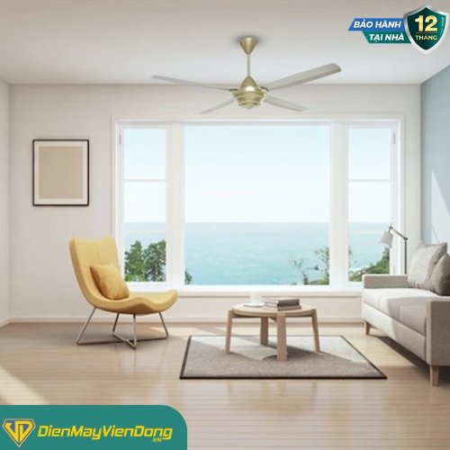 Quạt Trần 4 Cánh Kdk M56xr Màu Vàng