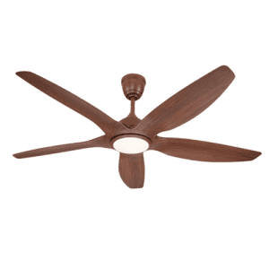 Quạt trần đèn Beller 5 cánh 52BL-089B nâu gỗ