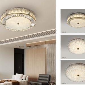 Đèn ốp trần trang trí pha lê AC38 22/23/24/25