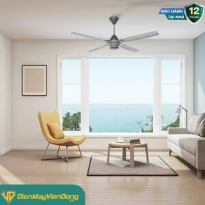 Quạt Trần 4 Cánh Kdk M56xr Màu Bạc