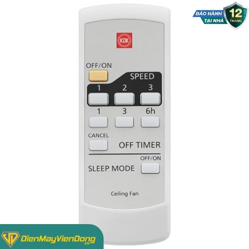 Quạt Trần 4 Cánh Kdk M56xr Màu Bạc