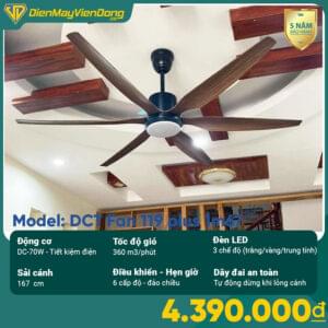 Quạt Trần 6 Cánh Dct Fan 119 Màu Gỗ (sao Chép)