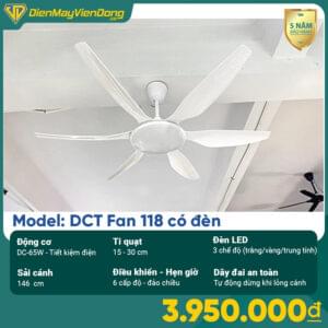 Quạt Trần 6 Cánh Dct Fan 118 Màu Gỗ (sao Chép)