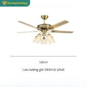 Quạt Trần đèn Trang Trí Daikisu Dc50a02