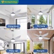 Quạt Trần đèn 5 Cánh Daikisu Dc50a17gi