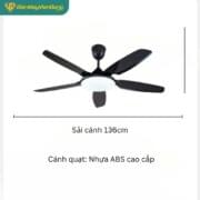 Quạt Trần 5 Cánh Daikisu Dc65h10d