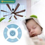 Quạt Trần 5 Cánh Daikisu Dc75h88 Thân đen