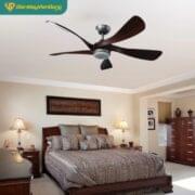 Quạt Trần đèn 5 Cánh Daikisu Dc65087 Nâu